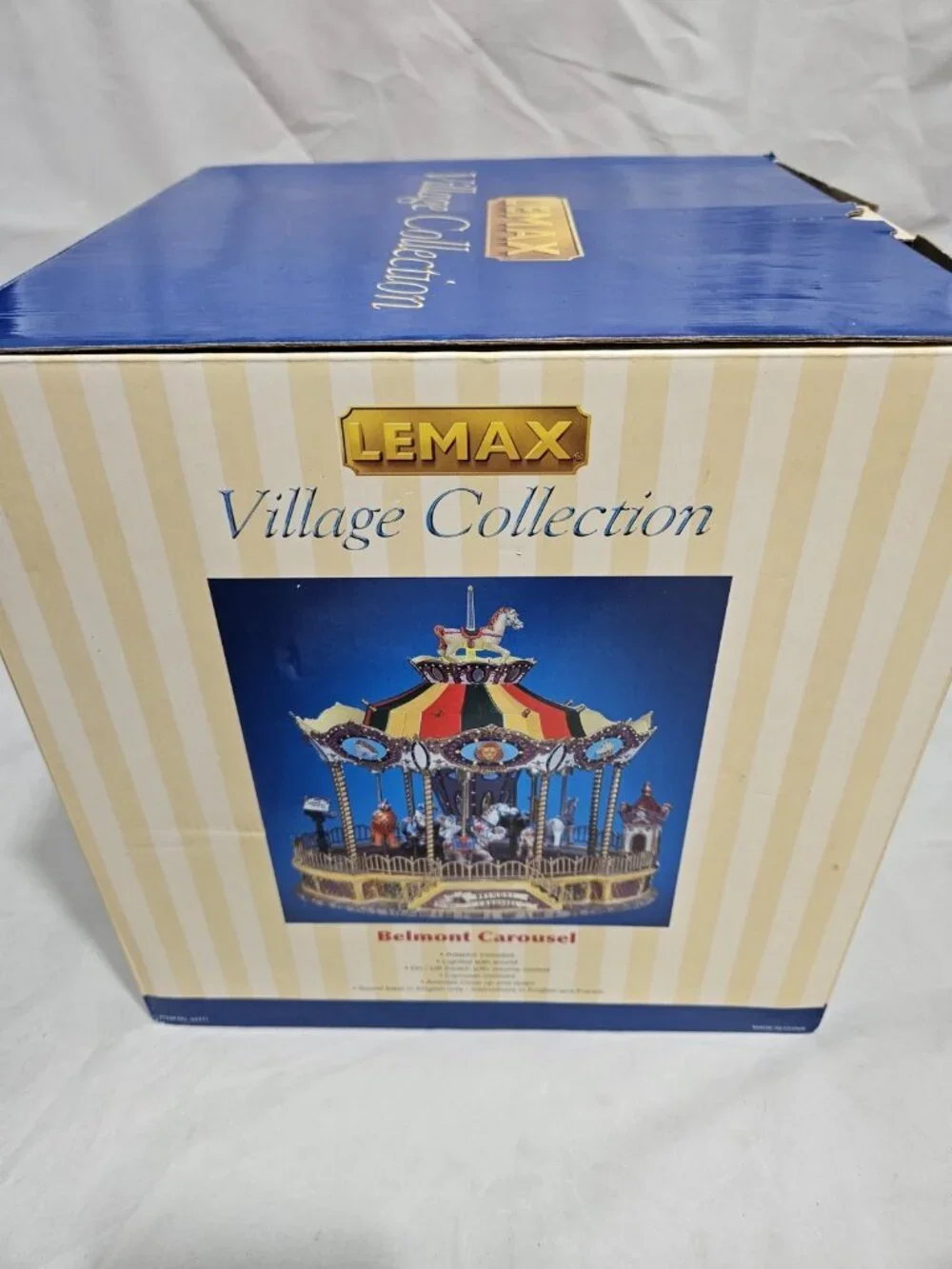 Lemax Belmont Carousel 44171 Village Collection Animated Lighted Musical WORKS